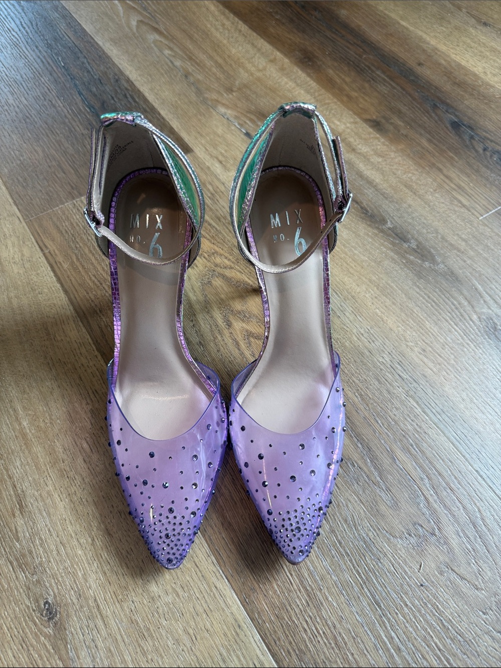 Mix No. 6 Lavender Pointed Toe Ankle Strap Heels